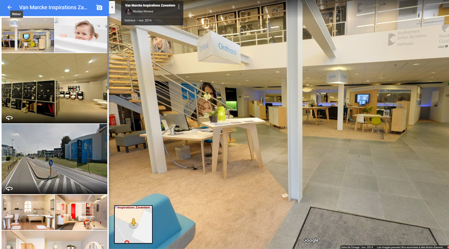 Visite virtuelle Google augmentée : Van Marcke