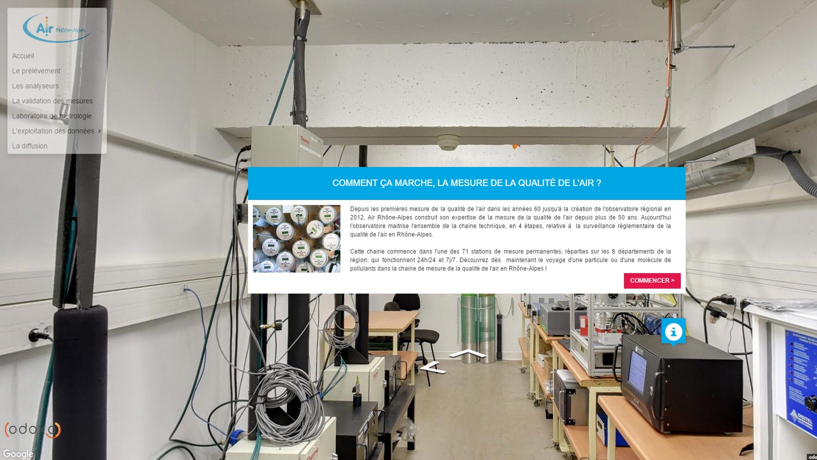 Visite virtuelle interactive – Air Rhône-Alpes
